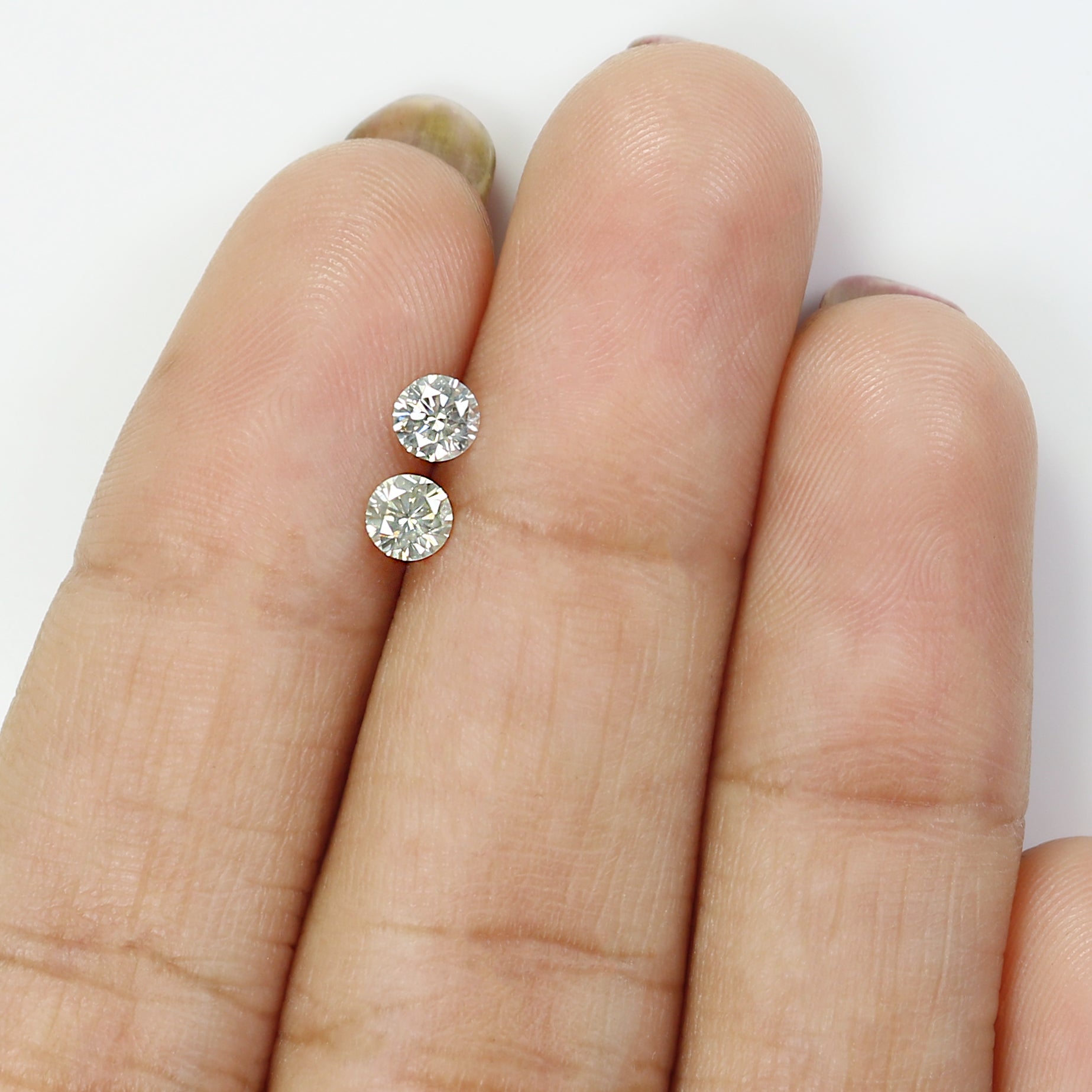 0.40 Ct Natural Loose Round Cut Pair Diamond White - I Color Round Cut Diamond 3.70 MM Natural Diamond Round Brilliant Cut Diamond LQ2172