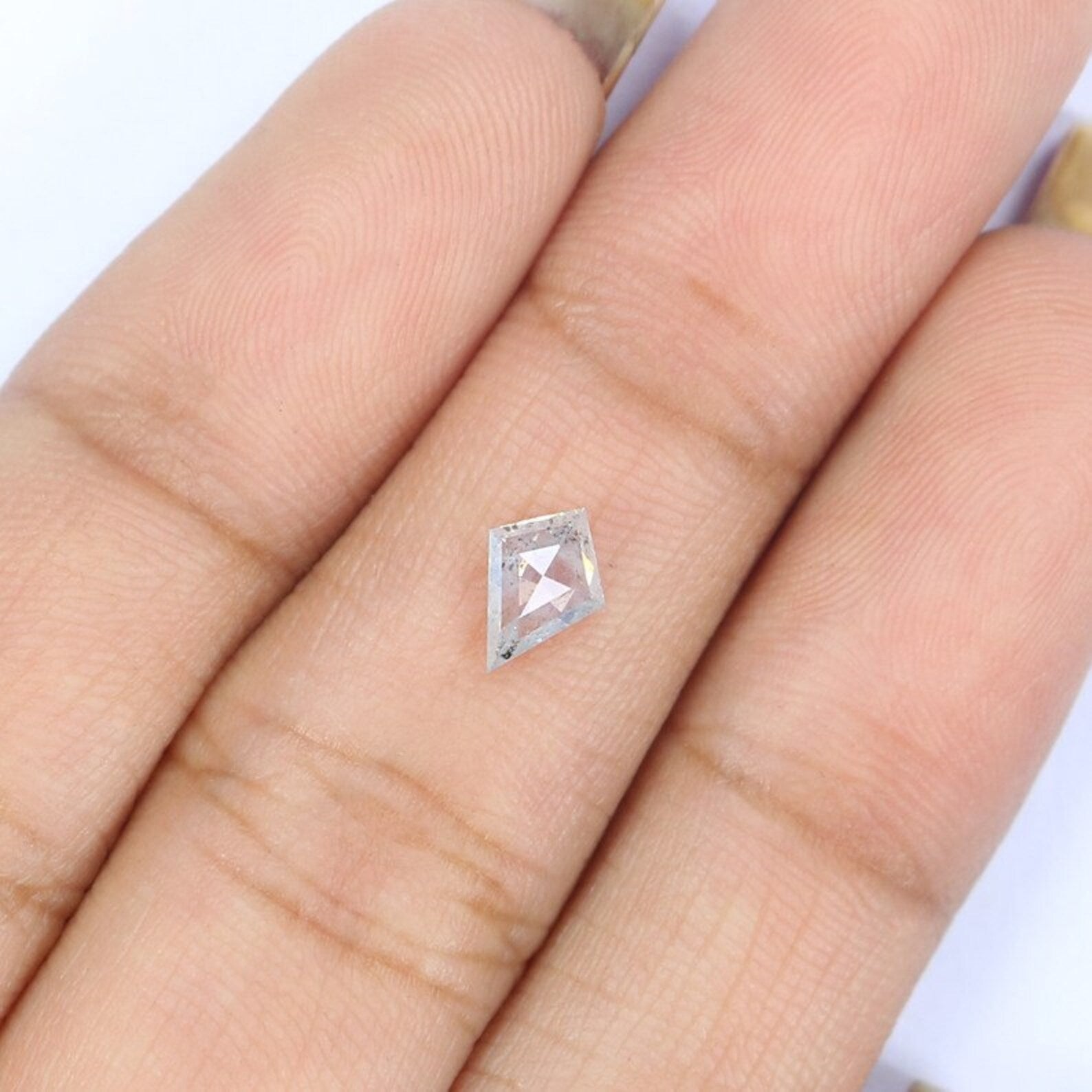 0.40 CT Natural Loose Kite Shape Diamond Grey Color Kite Shape Diamond 6.85 MM Natural Loose Diamond Kite Shape Rose Cut Diamond NQ2163