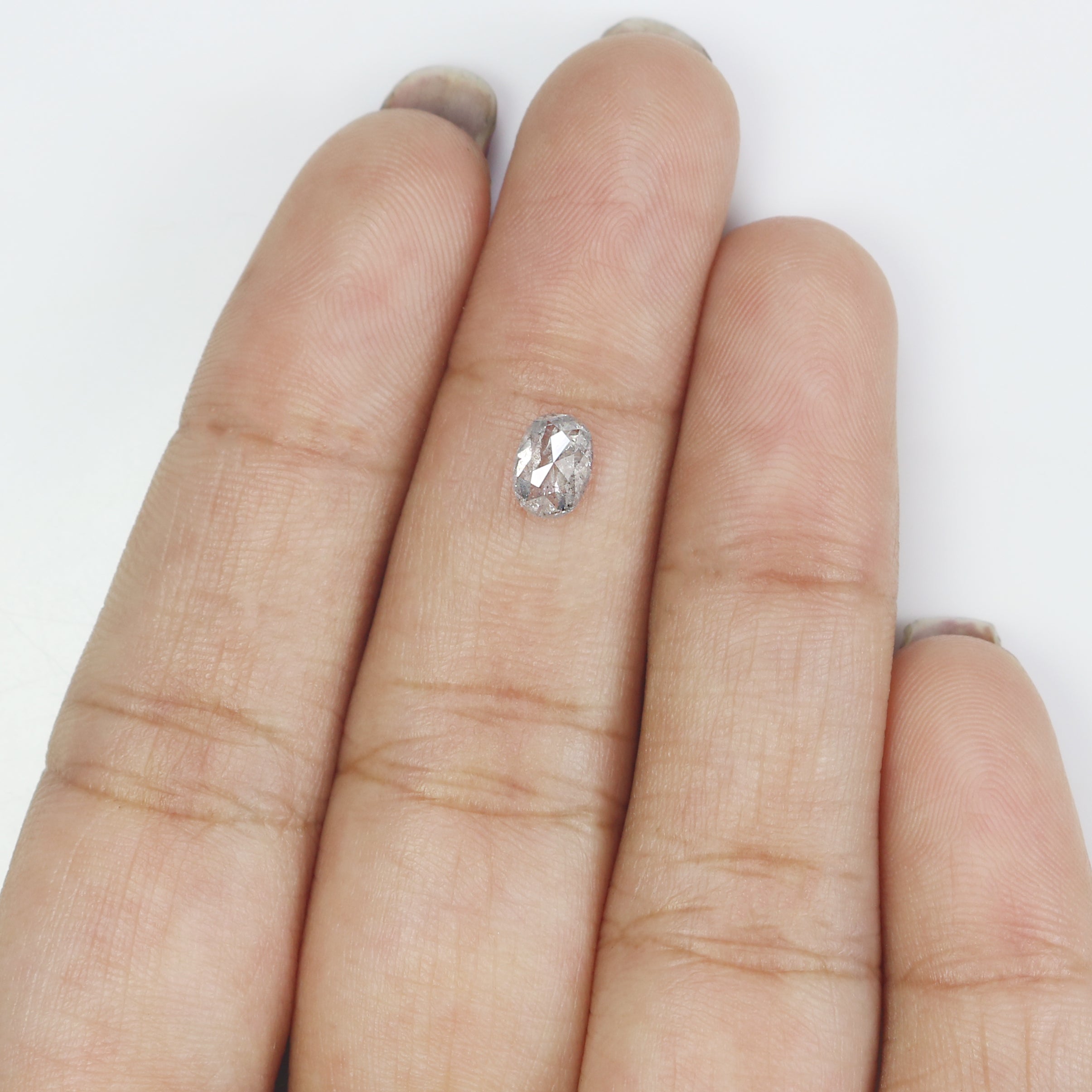 0.66 Ct Natural Loose Oval Shape Diamond Grey Color Oval Cut Diamond 6.00 MM Natural Loose Grey Color Diamond Oval Rose Cut Diamond LQ134
