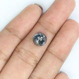 Natural Loose Round Rose Cut Diamond, Salt And Pepper Round Diamond, Natural Loose Diamond, Rose Cut Diamond, 2.49 CT Round Shape KDL202