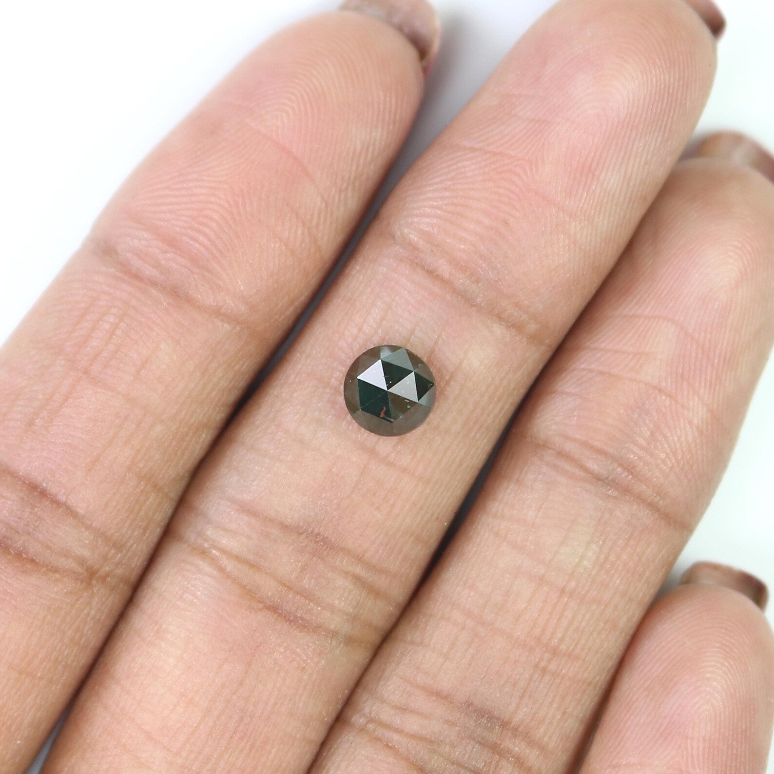 1.24 CT Natural Loose Round Shape Diamond Green Color Round Rose Cut Diamond 5.90 MM Natural Loose Diamond Round Rose Cut Diamond QN7660