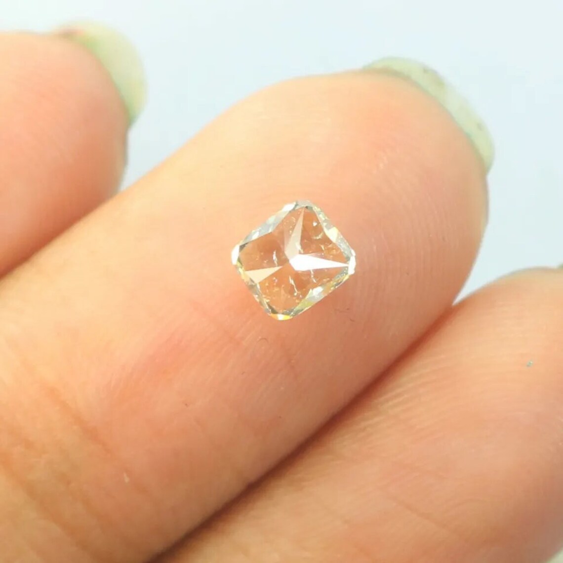 0.60 Ct Natural Loose Cushion Diamond Light Yellow Color Diamond 4.70 MM Natural Diamond Yellow Color Cushion Brilliant Cut Diamond QN9833