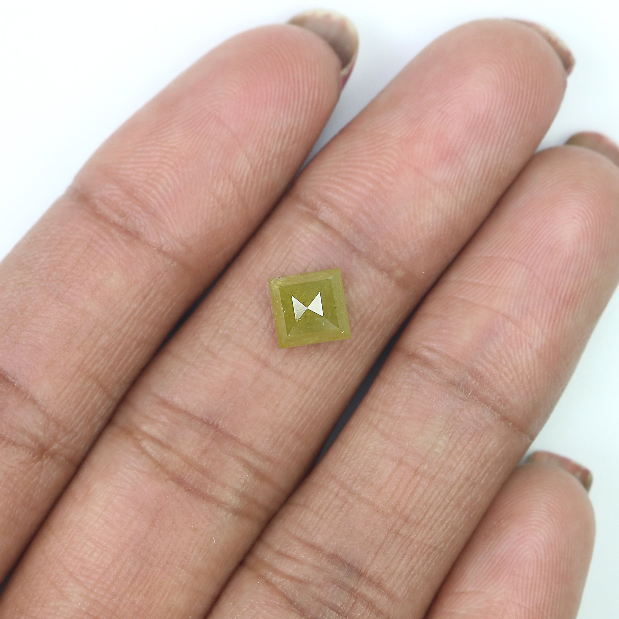 1.29 Ct Natural Loose Kite Shape Diamond Yellow Color Kite Shape Diamond 8.45 MM Natural Loose Diamond Yellow Kite Rose Cut Diamond QK2235