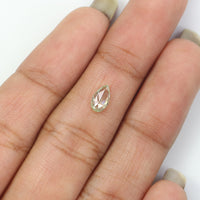 GIA Certified Natural Loose Pear Modified Brilliant Cut Diamond, Fancy Light Green-Yellow Color Diamond, Pear Shape Diamond 0.32 CT L4429