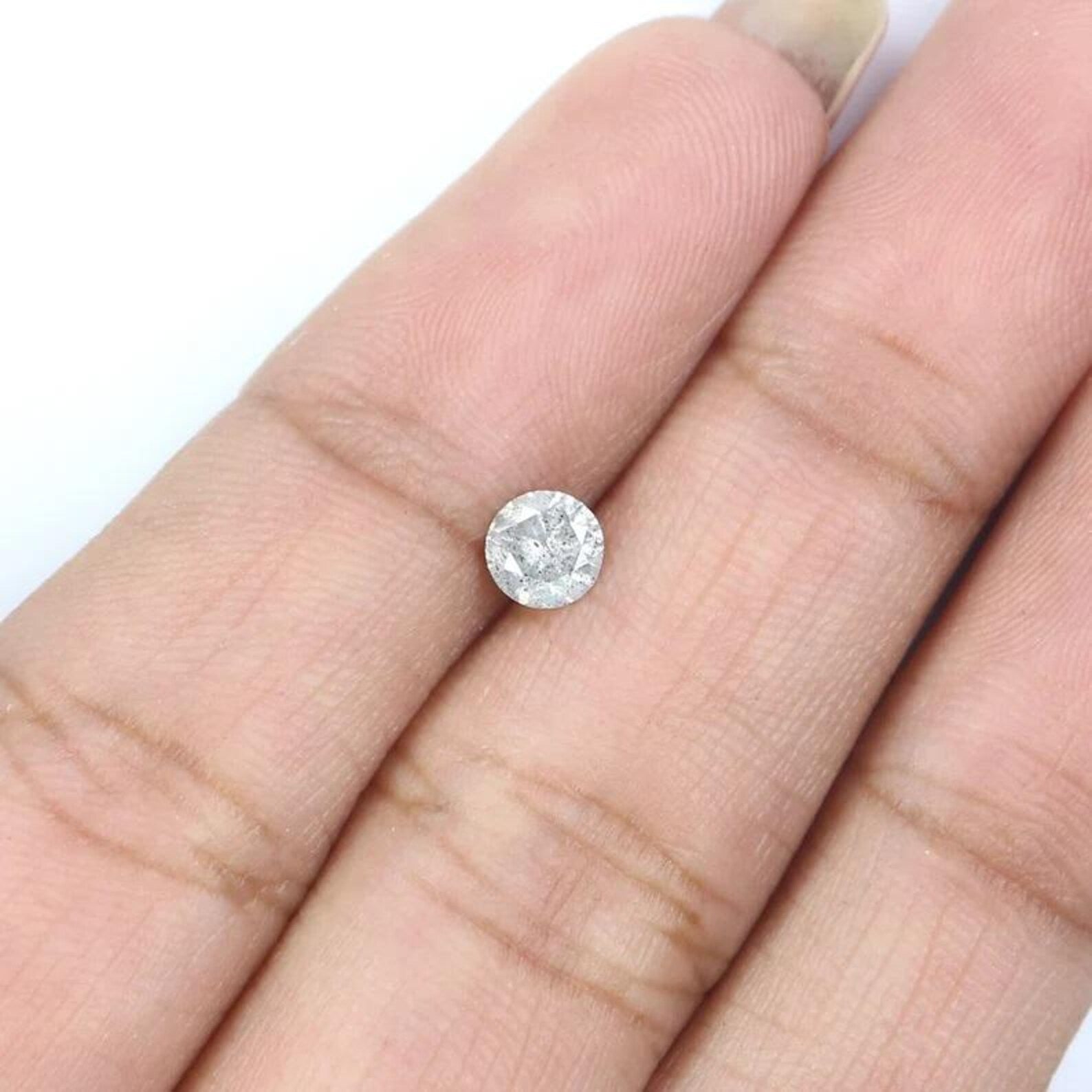 0.34 CT Natural Loose Round Cut Diamond Salt And Pepper Round Diamond 4.40 MM Natural Diamond Grey Color Round Brilliant Cut Diamond NQ8660