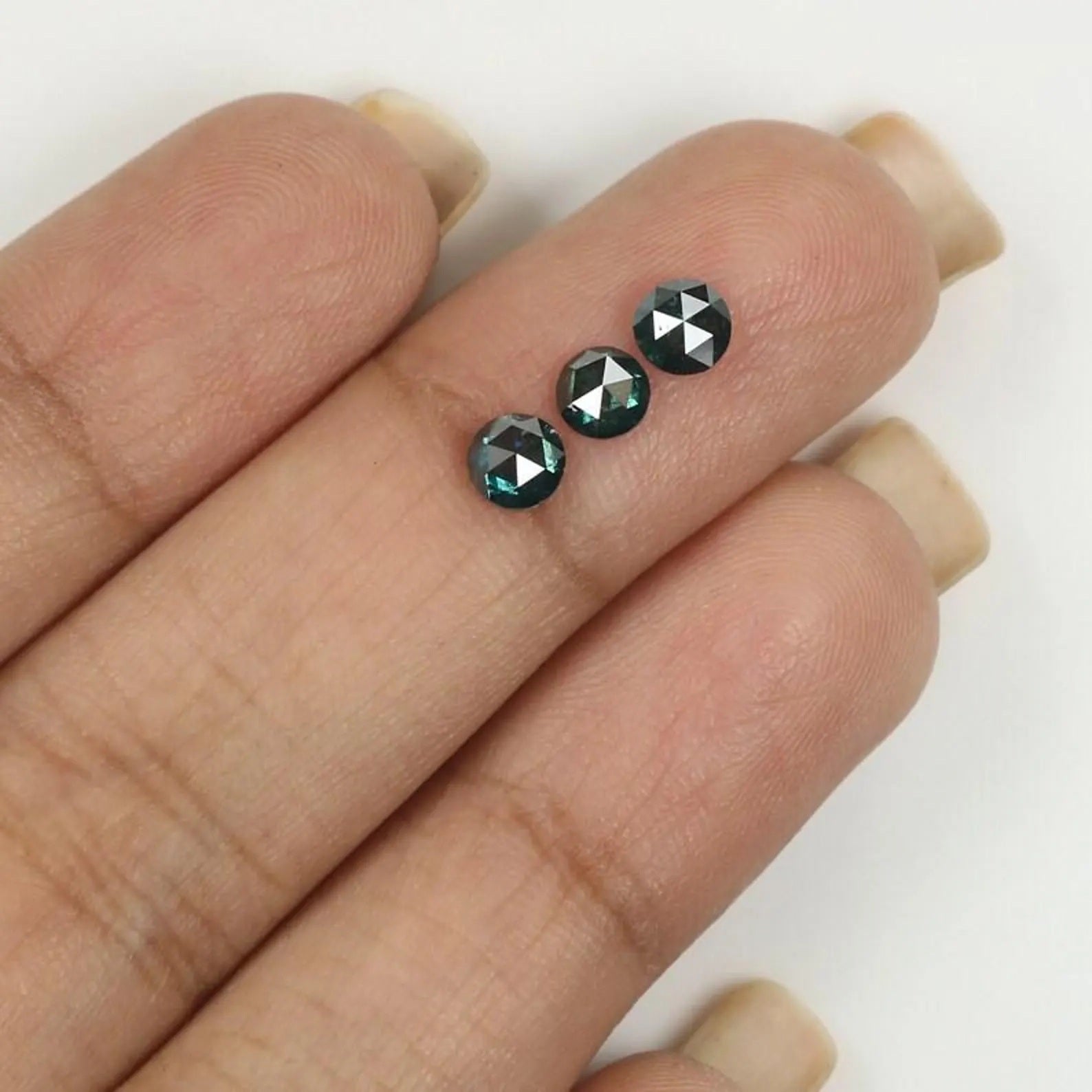 0.83 CT Natural Loose Round Shape Diamond Blue Color Round Diamond 4.00 MM Natural Loose Diamond Blue Color Round Rose Cut Diamond NQ9383