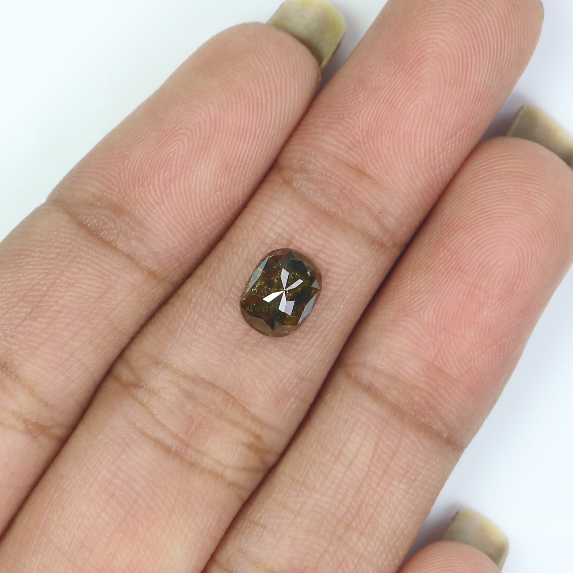1.18 CT Natural Loose Oval Shape Diamond Brown Color Oval Cut Diamond 7.10 MM Natural Loose Brown Color Diamond Oval Rose Cut Diamond QL2867