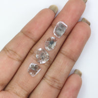 1.44 Ct Natural Loose Slice Shape Diamond Slice Salt And Pepper Diamond 7.90 MM Slice Natural Loose Diamond Slice Black Grey Diamond LQ6106