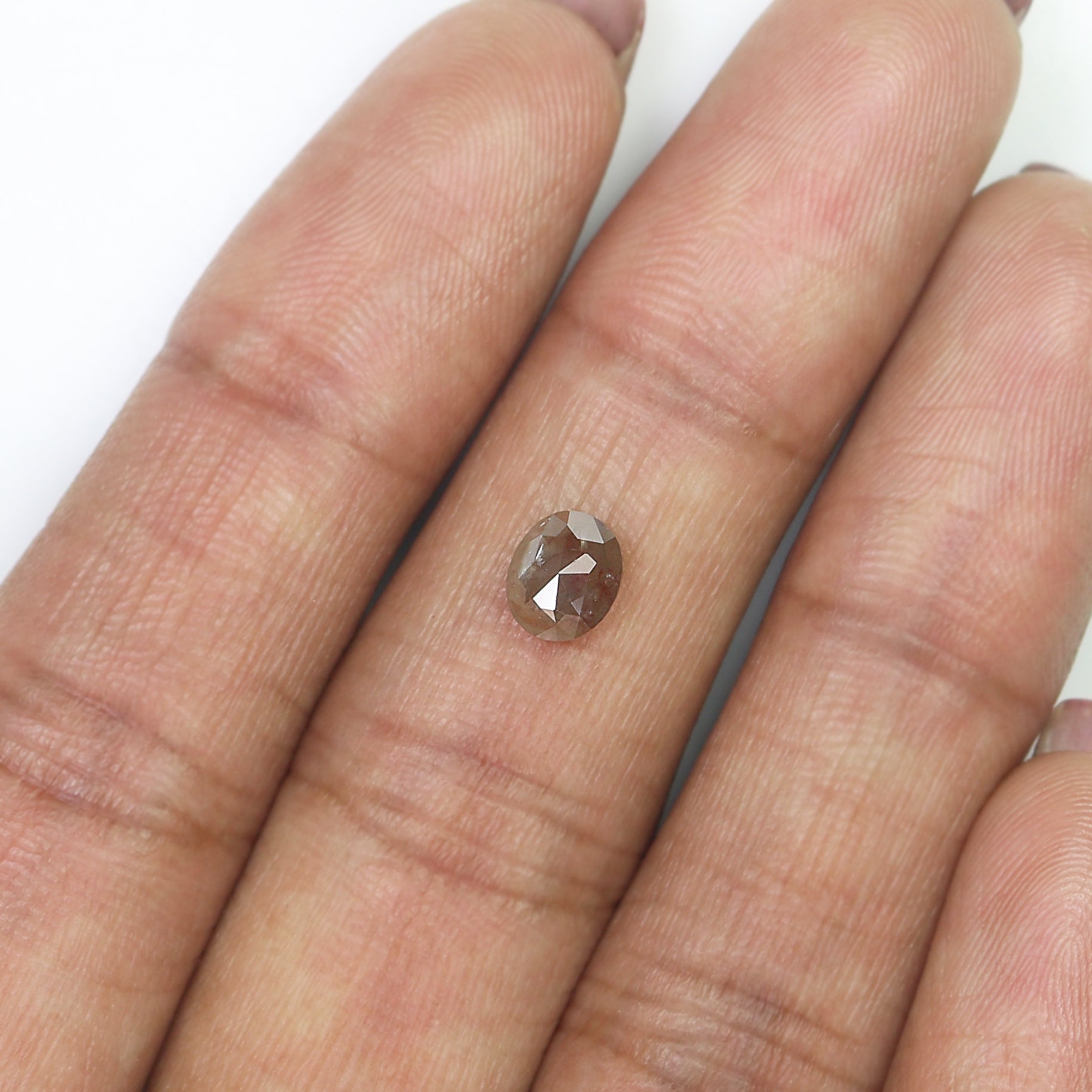 0.77 CT Natural Loose Oval Shape Diamond Brown Color Oval Cut Diamond 6.00 MM Natural Loose Diamond Brown Oval Shape Rose Cut Diamond N2655