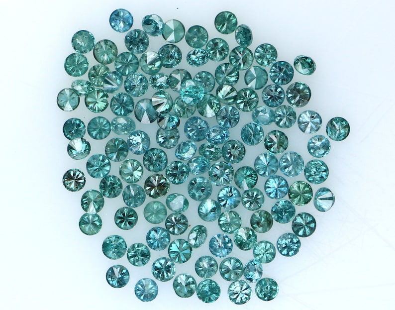 Natural Loose Diamond Round Blue Color I1-I3 Clarity 0.90 to 1.00 MM 100 Pcs Lot NQ537-1