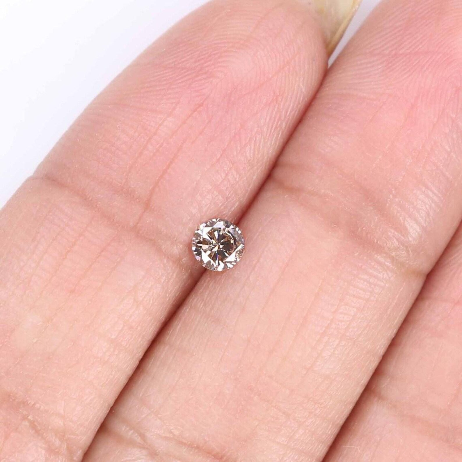 0.17 Ct Natural Loose Round Shape Diamond Brown Color Round Diamond 3.60 MM Natural Diamond Brown Color Round Brilliant Cut Diamond NQ1949