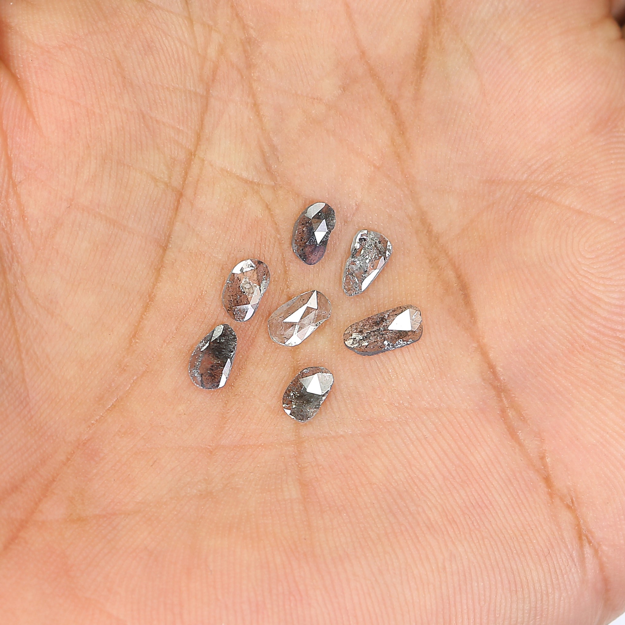 1.16 Ct Natural Loose Slice Shape Diamond Slice Salt And Pepper Diamond 4.80 MM Slice Natural Loose Diamond Slice Black Grey Diamond LQ3033