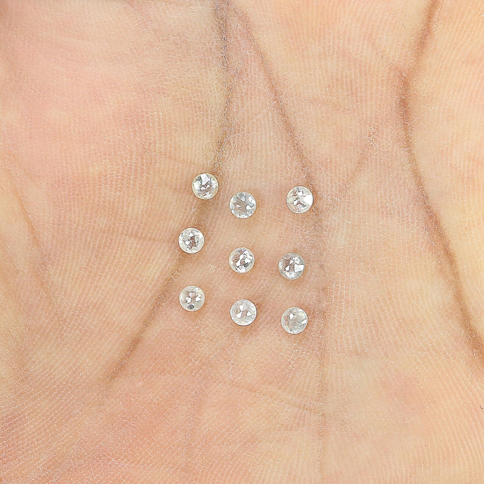 1.05 CT Natural Loose Round Rose Cut Diamond Grey Color Round Shape Diamond 2.70 MM Natural Loose Grey Color Round Rose Cut Diamond NQ2088