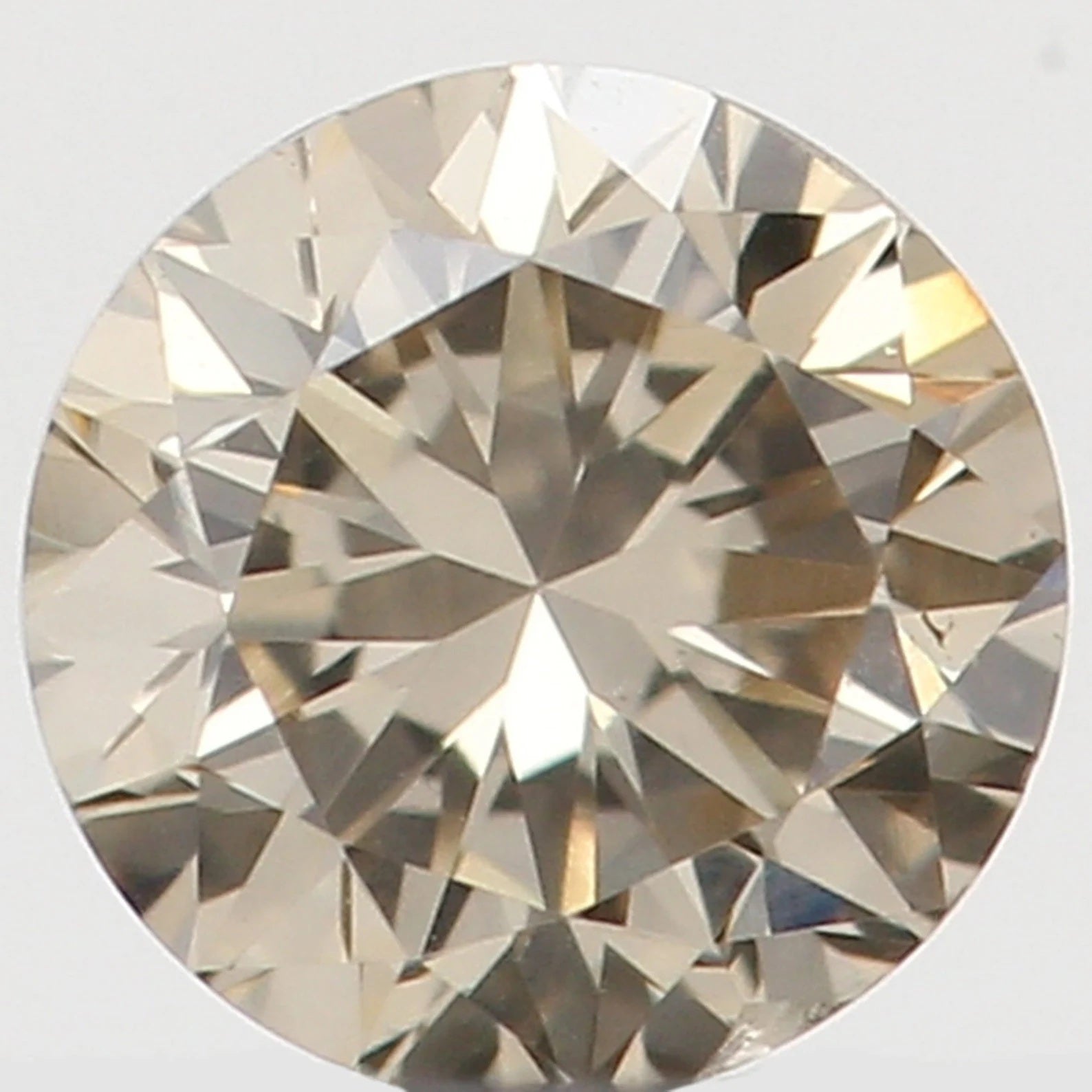 0.13 Ct Natural Loose Diamond Round Brown Color SI1 Clarity 3.20 MM N7275