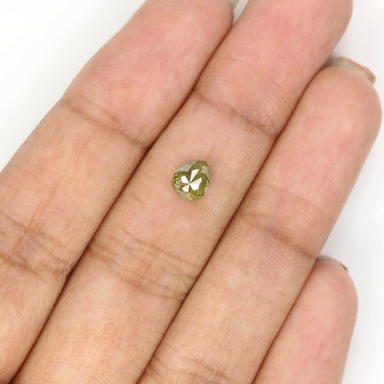 0.73 CT Natural Loose Pear Shape Diamond Green Color Pear Cut Diamond 5.60 MM Natural Loose Diamond Green Color Pear Rose Cut Diamond NQ1746