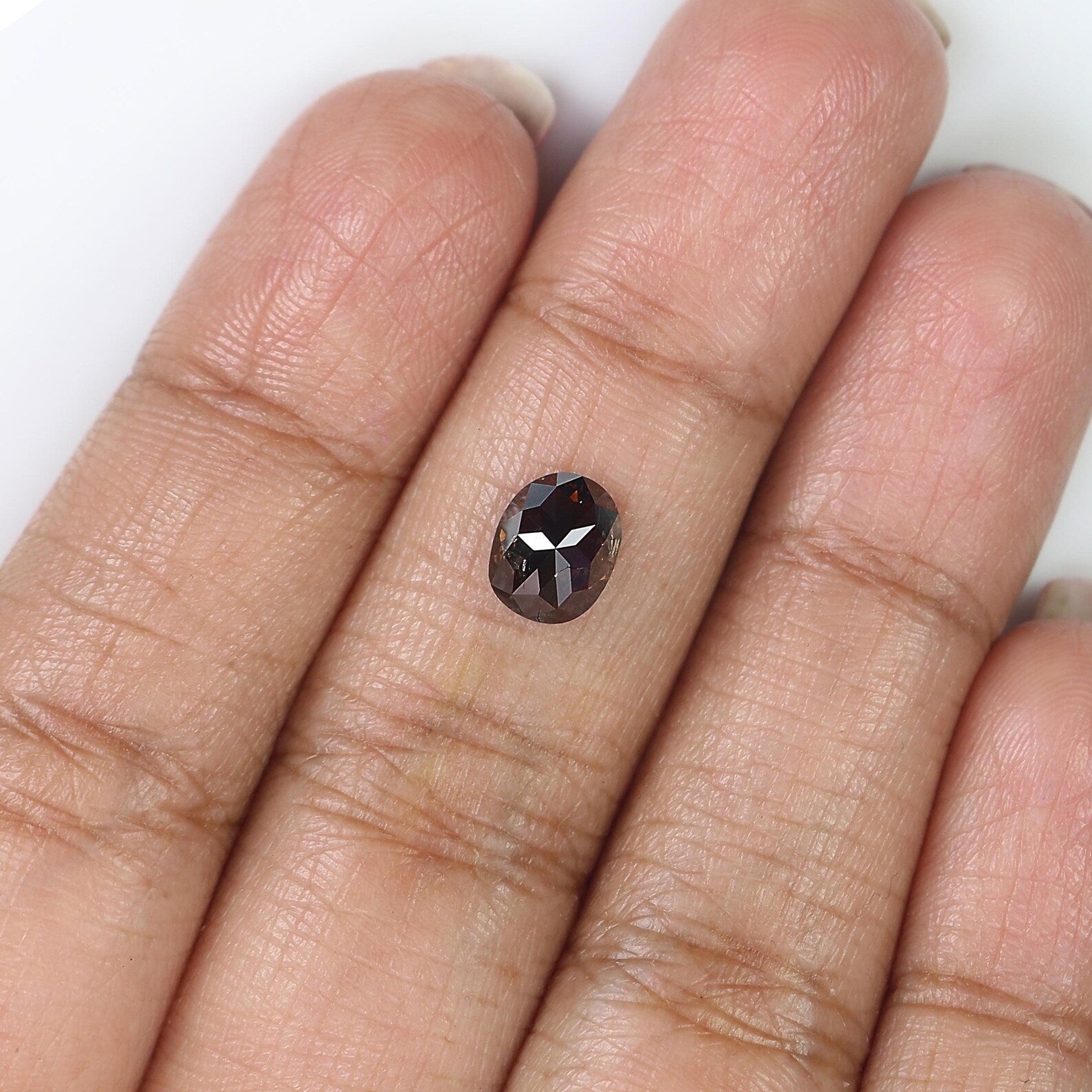1.22 CT Natural Loose Oval Shape Diamond Brown Color Oval Cut Diamond 7.20 MM Natural Loose Diamond Brown Color Oval Rose Cut Diamond NQ1094