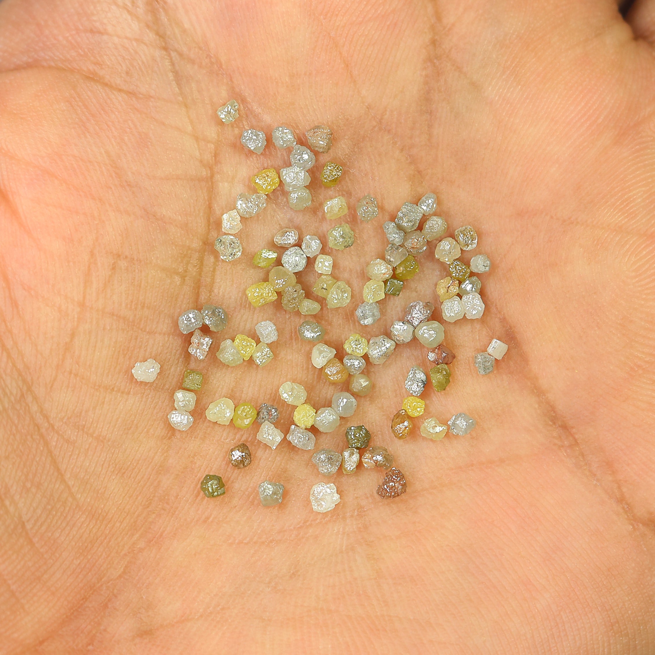 Natural Loose Diamond Rough Fancy Mix Color 1.60 to 2.40 MM 2.00 Ct Lot Q84