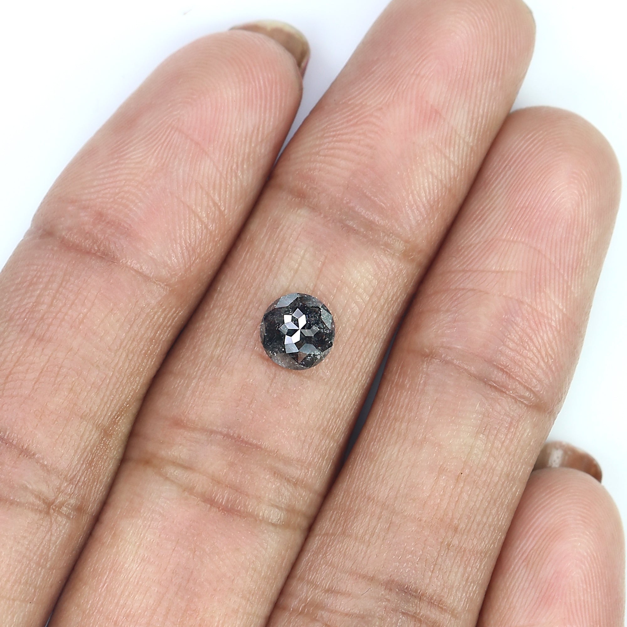 0.72 CT Natural Loose Round Rose Cut Diamond Salt And Pepper Round Shape Diamond 5.95 MM Natural Loose Diamond Round Rose Cut Diamond LQ697