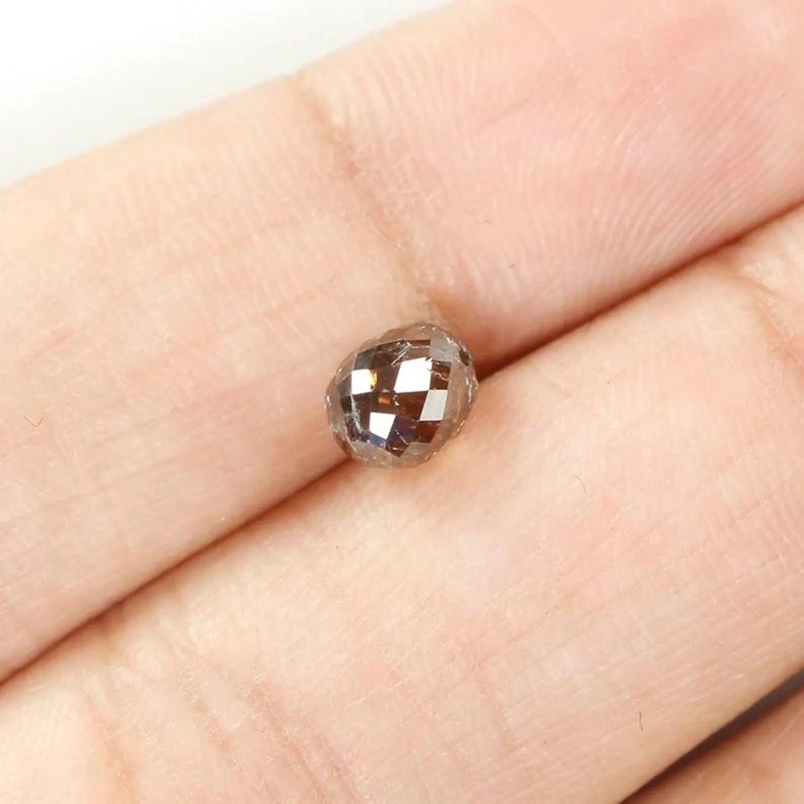 1.18 Ct Natural Loose Briolette Shape Diamond Brown Color Drop Diamond 6.15 MM Natural Loose Brown Color Briolette Rose Cut Diamond NQ469