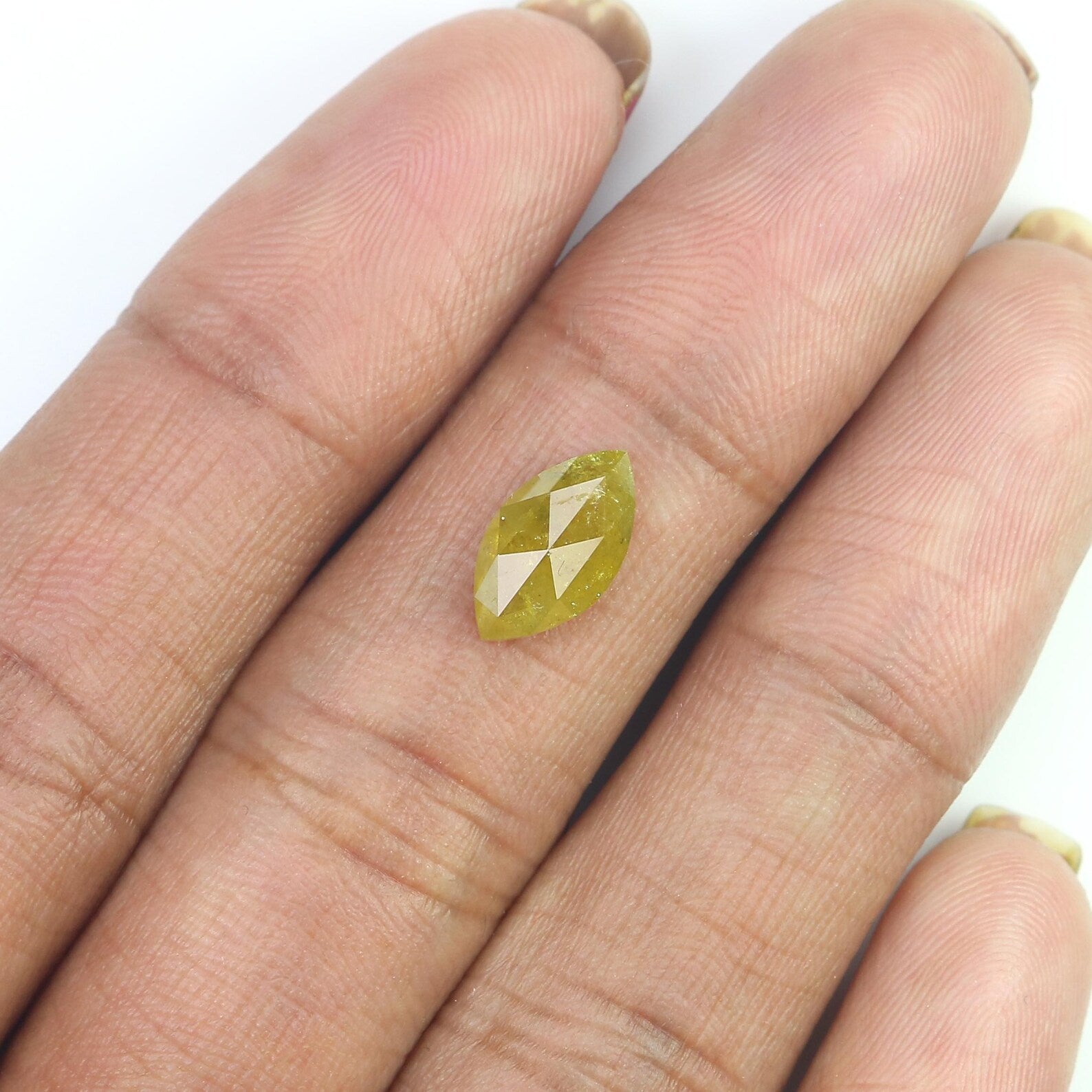 1.68 Ct Natural Loose Marquise Diamond Yellow Color Marquise Diamond 10.80 MM Natural Diamond Yellow Color Marquise Rose Cut Diamond QN7829