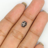Natural Loose Oval Diamond, Salt And Pepper Oval Diamond, Natural Loose Diamond, Oval Rose Cut Diamond, 0.78 CT Oval Shape Diamond L2958