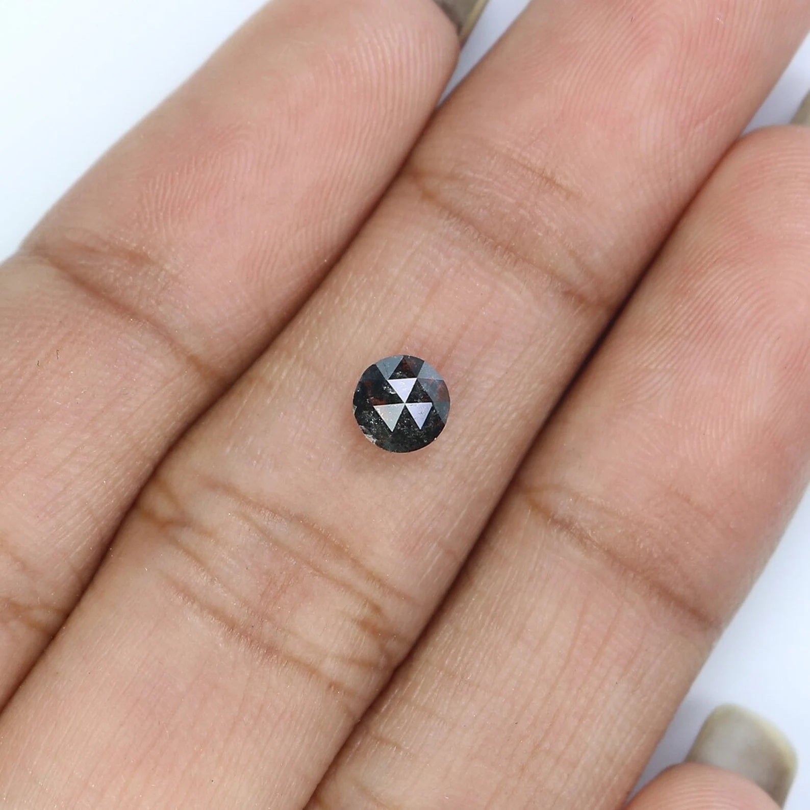 0.43 CT Natural Loose Round Rose Cut Diamond Salt And Pepper Round Diamond 4.65 MM Natural Loose Diamond Round Shape Rose Cut Diamond NQ7683