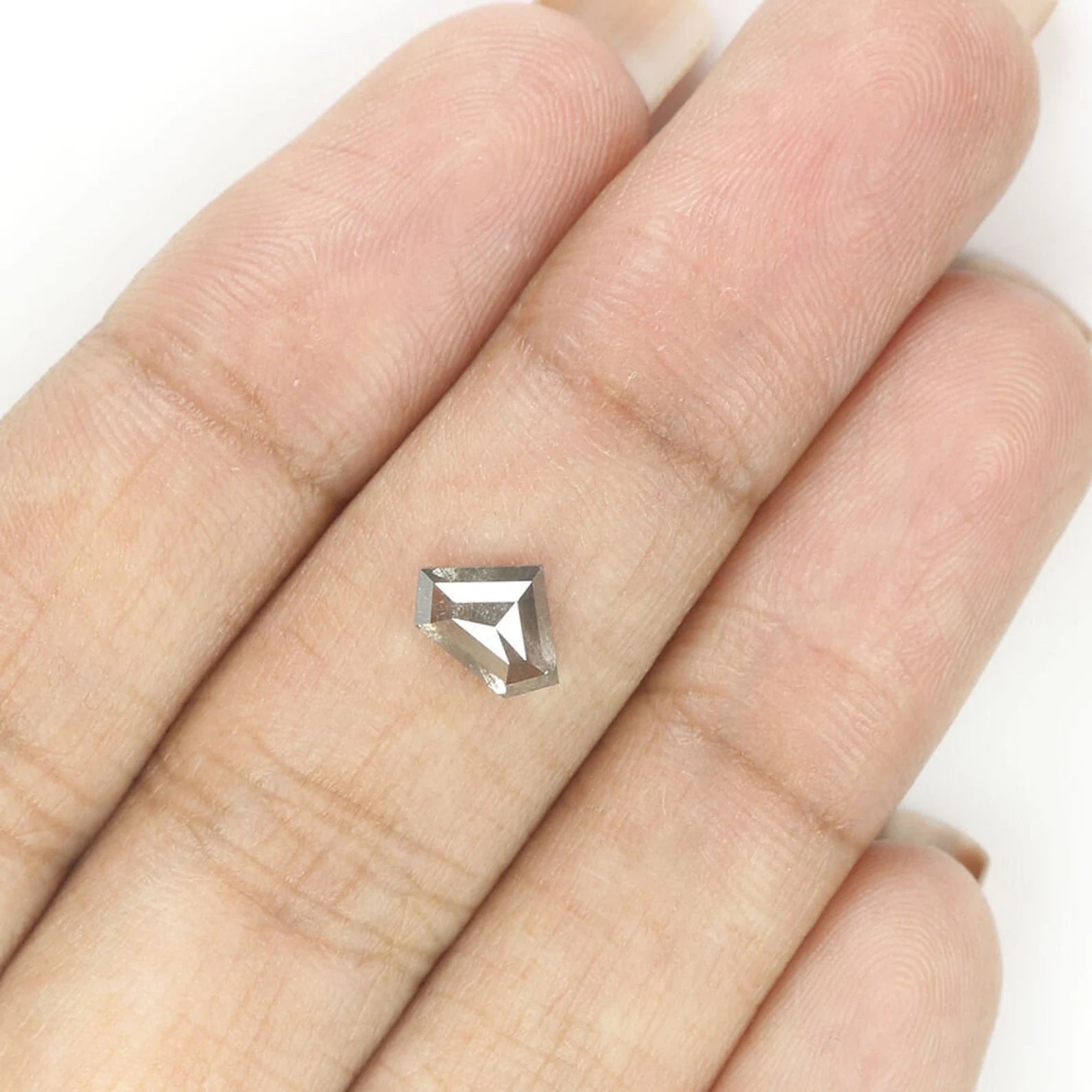 0.81 CT Natural Loose Shield Shape Diamond Salt And Pepper Shield Cut Diamond 5.50 MM Natural Diamond Shield Rose Cut Diamond QN1251