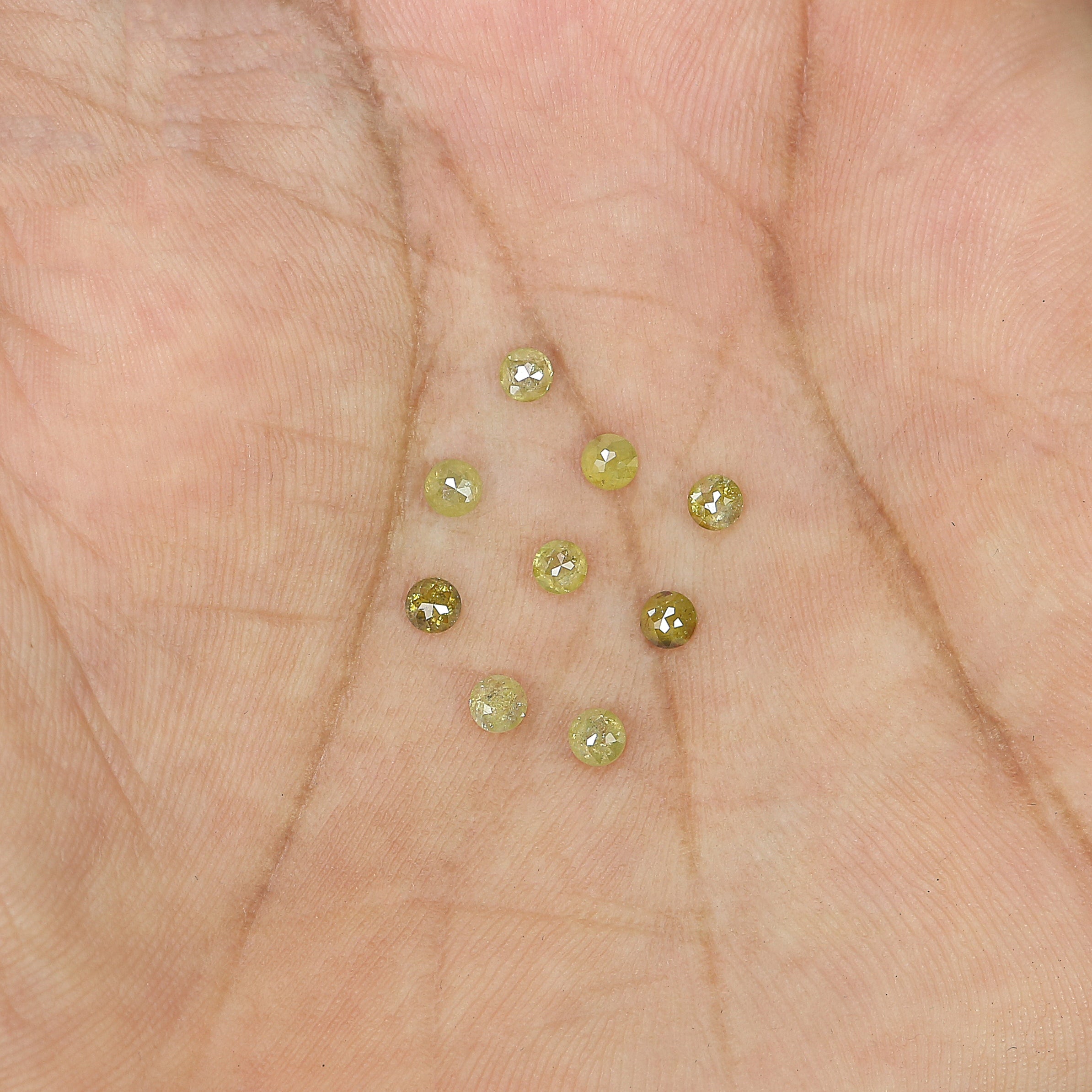1.07 CT Natural Loose Round Rose Cut Diamond Yellow Color Round Shape Diamond 2.80 MM Natural Yellow Color Round Rose Cut Diamond LQ9408