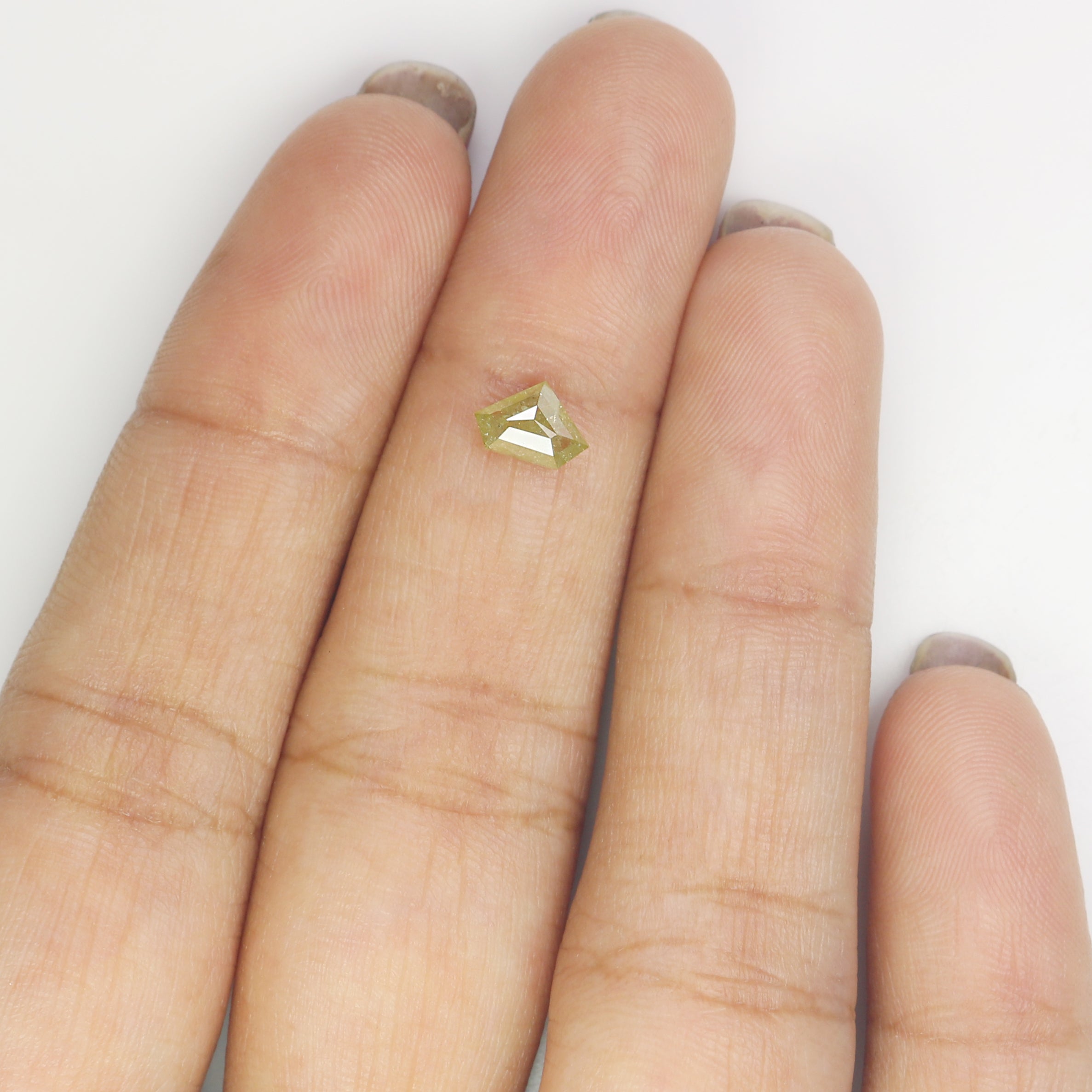 0.57 CT Natural Loose Shield Shape Diamond Yellow Color Shield Cut Diamond 4.50 MM Natural Loose Yellow Color Shield Rose Cut Diamond LQ1963