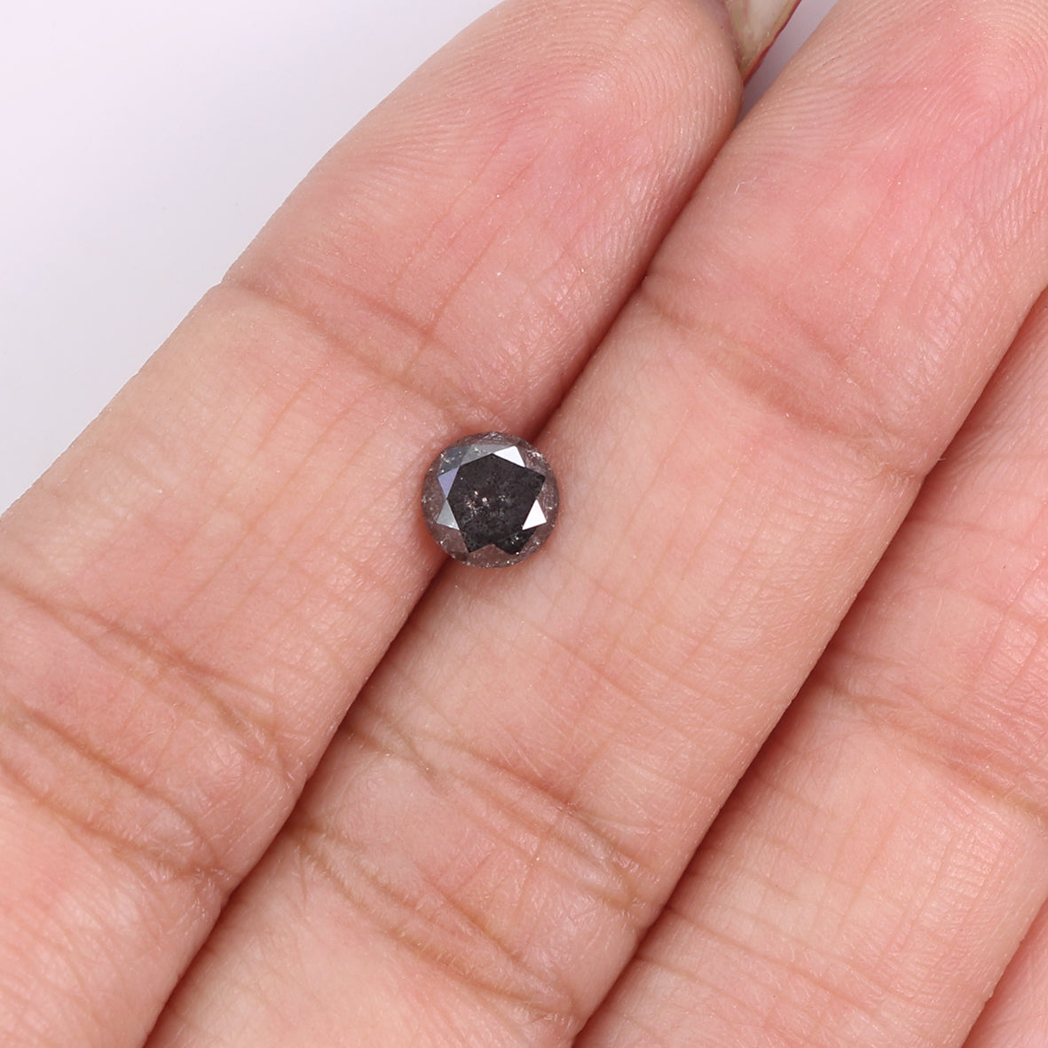 Natural Loose Round Diamond, Salt And Pepper Round Diamond, Natural Loose Diamond, Round Brilliant Cut Diamond, 0.64 CT Round Shape KR2314