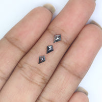 Natural Loose Kite Diamond, Salt And Pepper Kite Diamond, Natural Loose Diamond, Kite Rose Cut Diamond, Kite Cut, 0.46 CT Kite Shape KDL2827