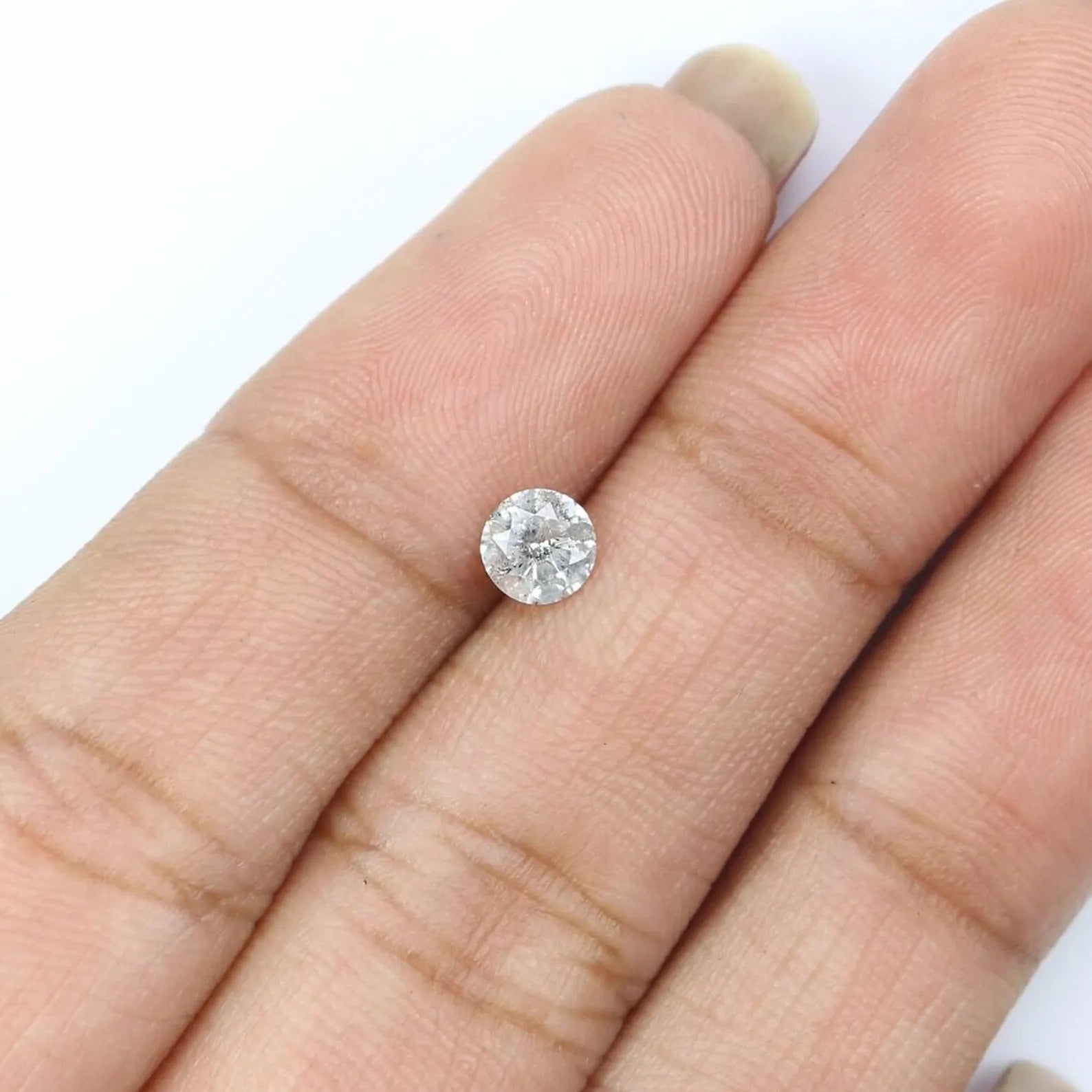 0.36 Ct Natural Loose Round Shape Diamond Salt And Pepper Round Diamond 4.50 MM Natural Black Grey Color Round Brilliant Cut Diamond NQ7368