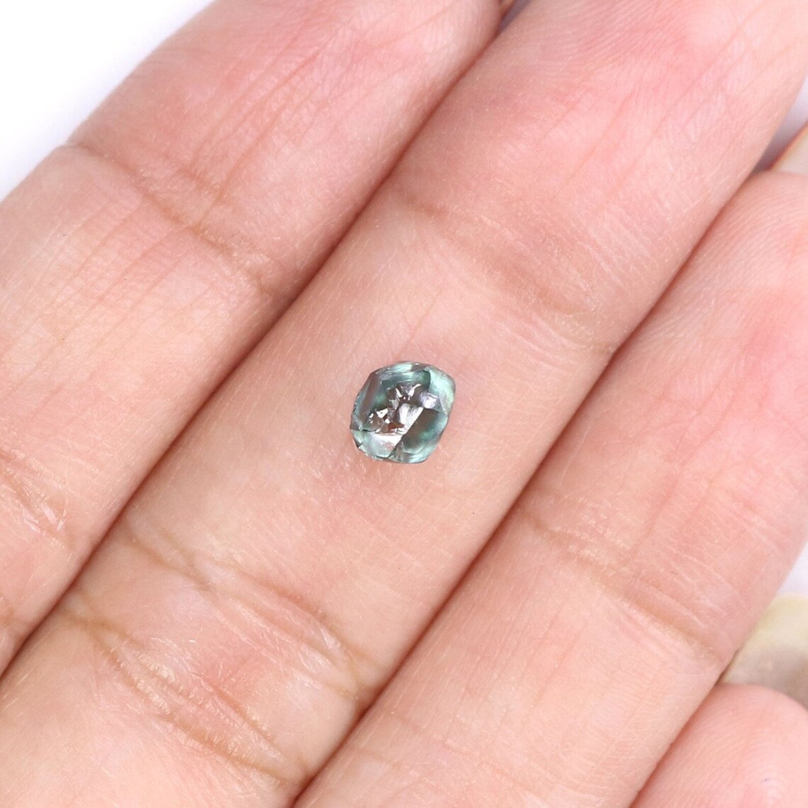 0.78 CT Natural Loose Crystal Rough Diamond Blue Color Rough Shape Diamond 5.55 MM Natural Loose Diamond Rough Irregular Cut Diamond NQ1999