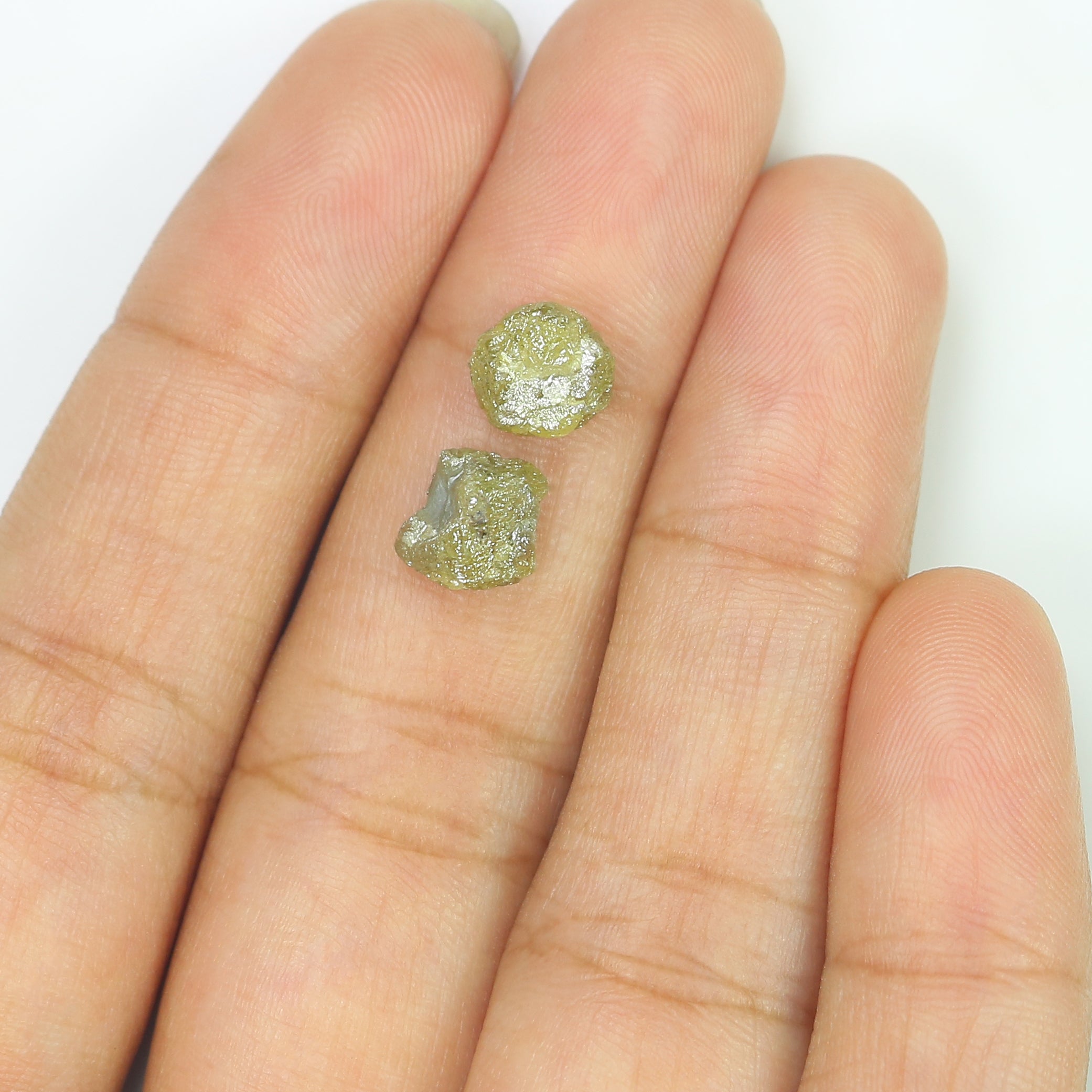 4.04 CT Natural Loose Rough Shape Diamond Green Color Rough Uncut Diamond 7.20 MM Natural Grey Diamond Rough Irregular Cut Diamond LQ3368