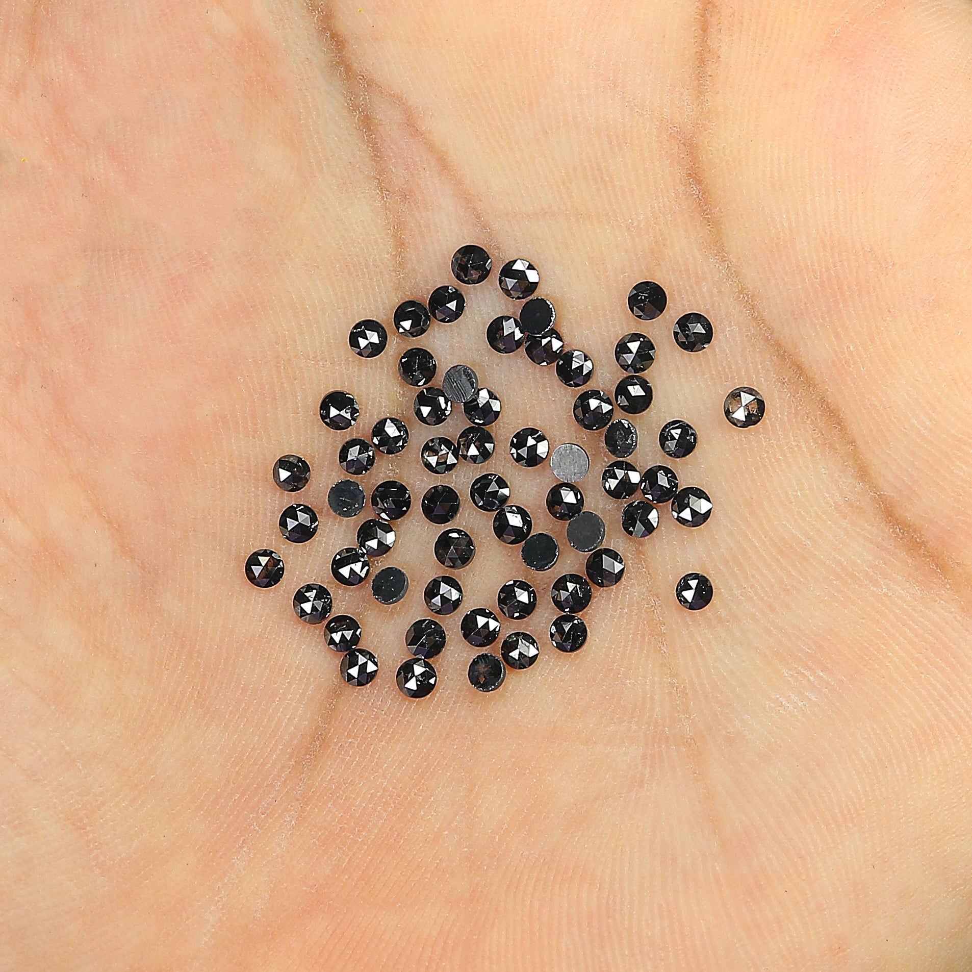 3.35 CT Natural Loose Round Rose Cut Diamond Black Color Round Shape Diamond 2.30 MM Natural Loose Black Color Round Rose Cut Diamond LQ1789