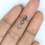 Natural Loose Pear Diamond, Salt And Pepper Diamond, Natural Loose Diamond, Pear Rose Cut Diamond, Pear Diamond 0.60 CT Pear Shape L2828