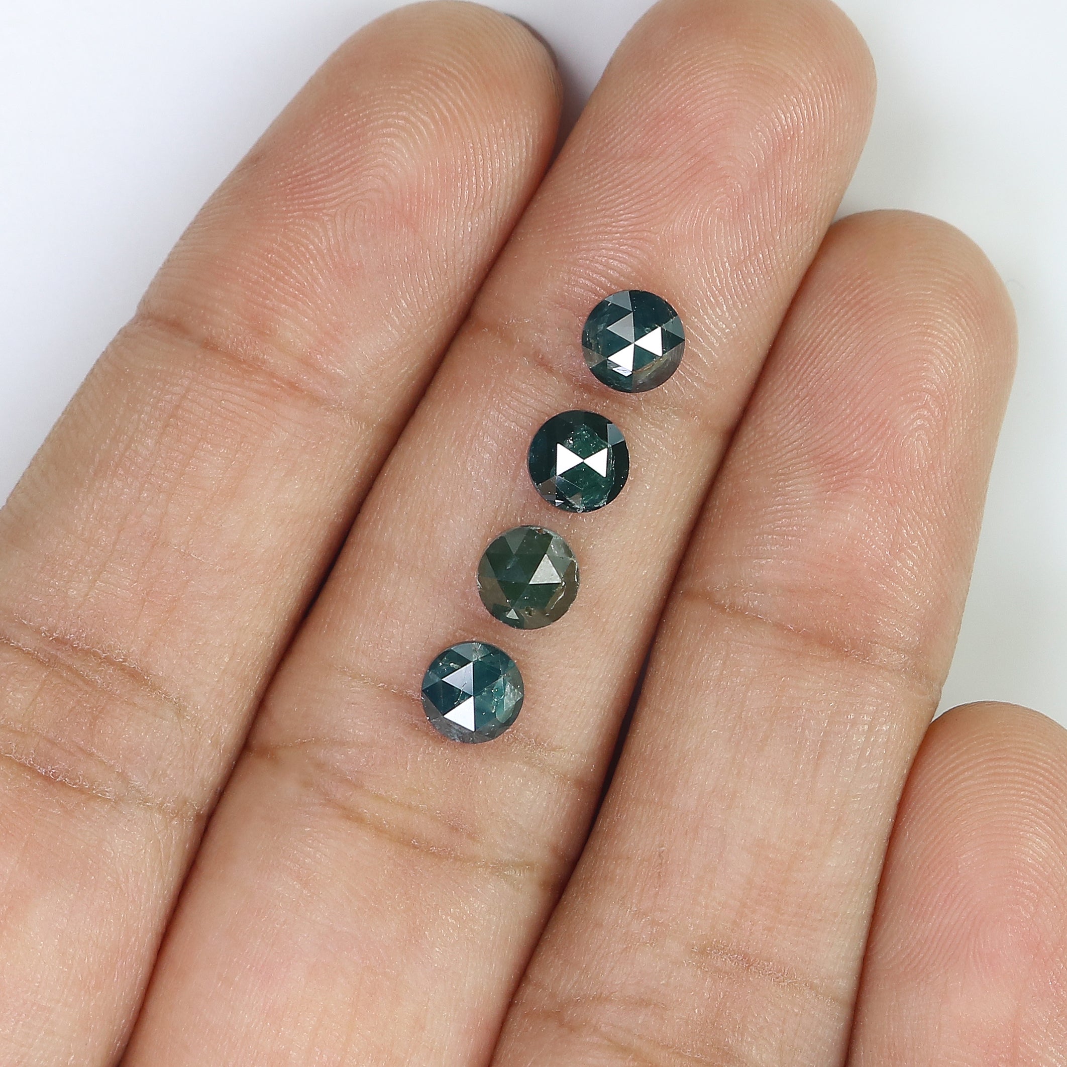 2.32 CT Natural Loose Round Rose Cut Diamond Blue Color Round Shape Diamond 4.80 MM Natural Loose Blue Color Round Rose Cut Diamond LQ9034
