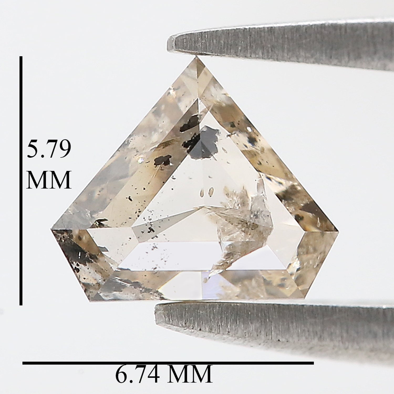 0.73 CT Natural Loose Shield Shape Diamond Brown Color Shield Shape Diamond 5.80 MM Natural Loose Diamond Shield Rose Cut Diamond QL9513