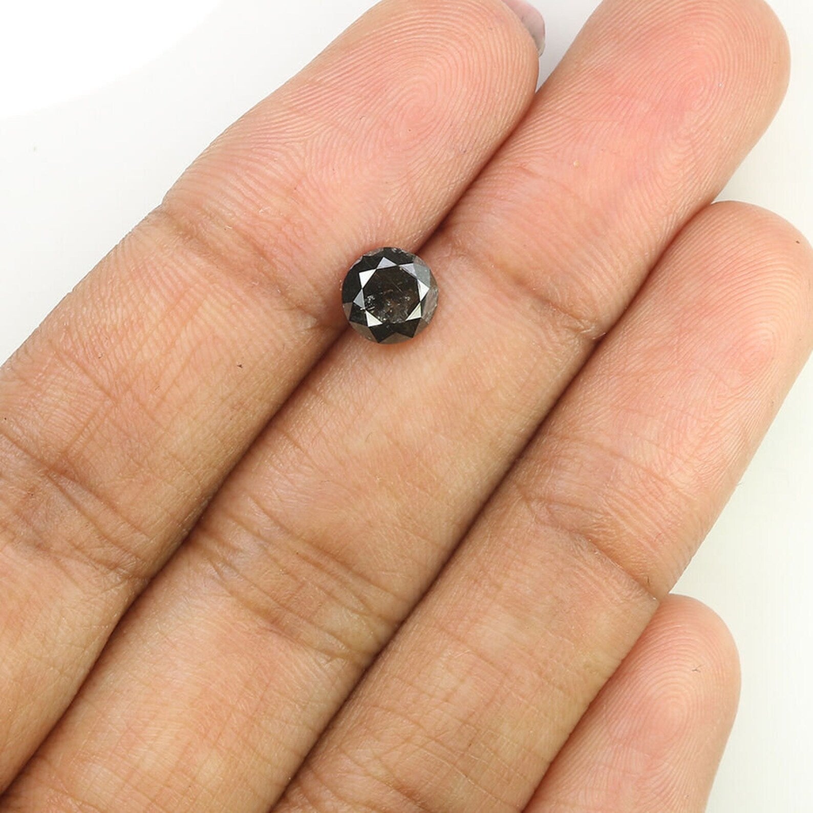 1.02 CT Natural Loose Round Shape Diamond Salt And Pepper Round Cut Diamond 6.10 MM Natural Loose Diamond Round Brilliant Cut Diamond QN1453