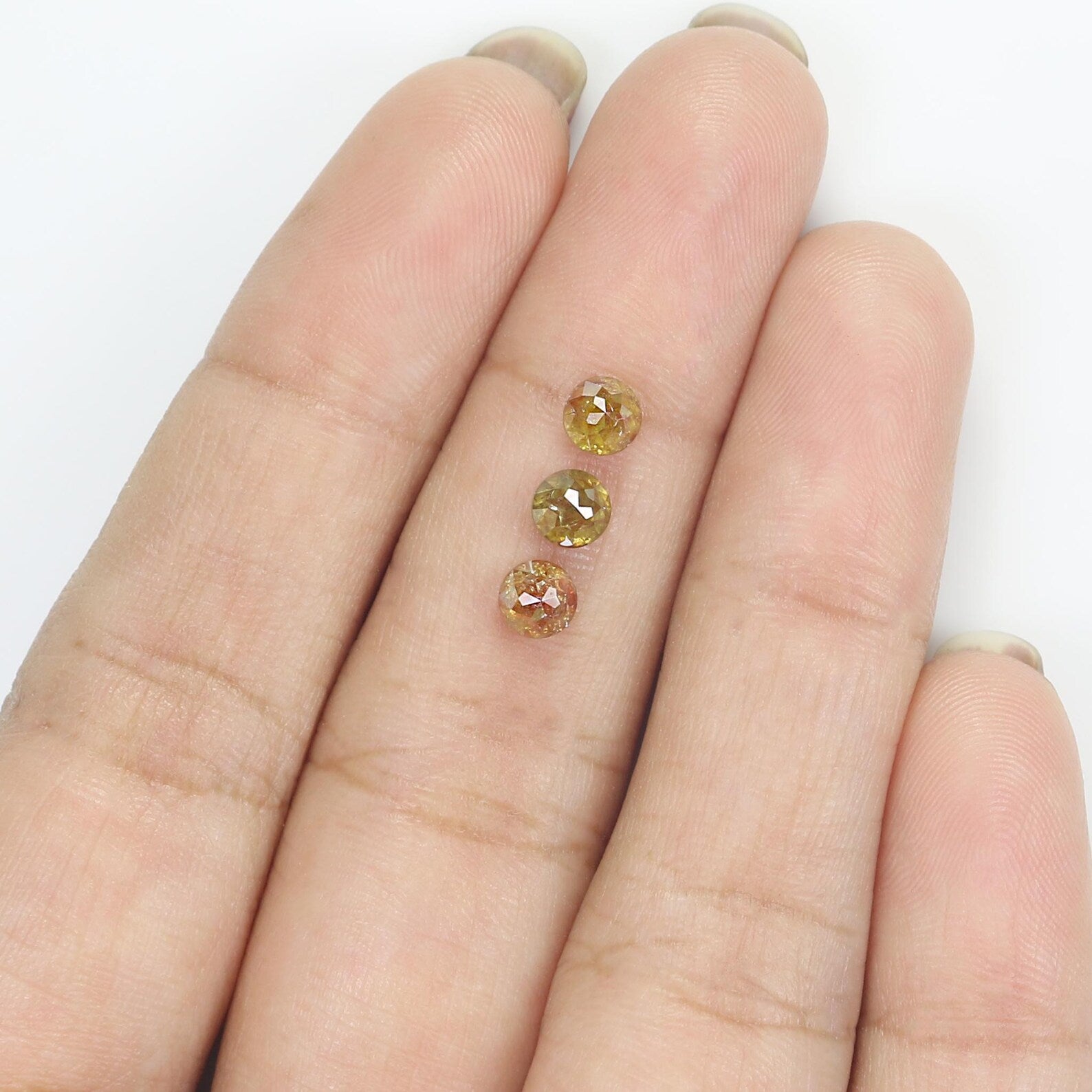 1.42 CT Natural Loose Rose Cut Diamond Yellow Brown Color Round Shape Diamond 4.20 MM Natural Loose Round Rose Cut Shape Diamond NQ428
