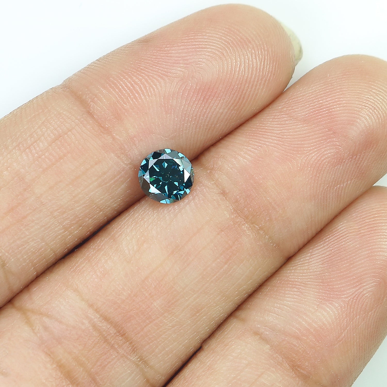 0.66 Ct Natural Loose Round Shape Diamond Blue Color Round Cut Diamond 5.50 MM Natural Loose Blue Diamond Round Brilliant Cut Diamond QL9739