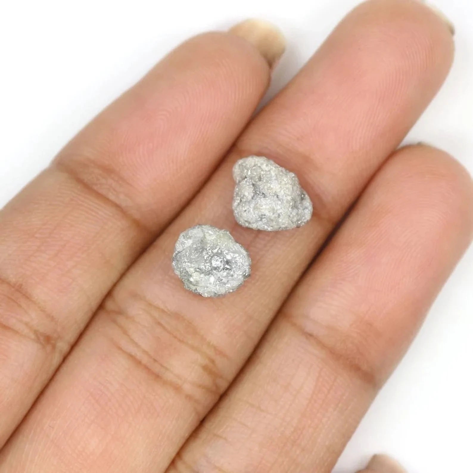 4.79 CT Natural Loose Rough Shape Diamond Salt And Pepper Rough Diamond 7.90 MM Natural Diamond Grey Color Irregular Shape Diamond NQ1332