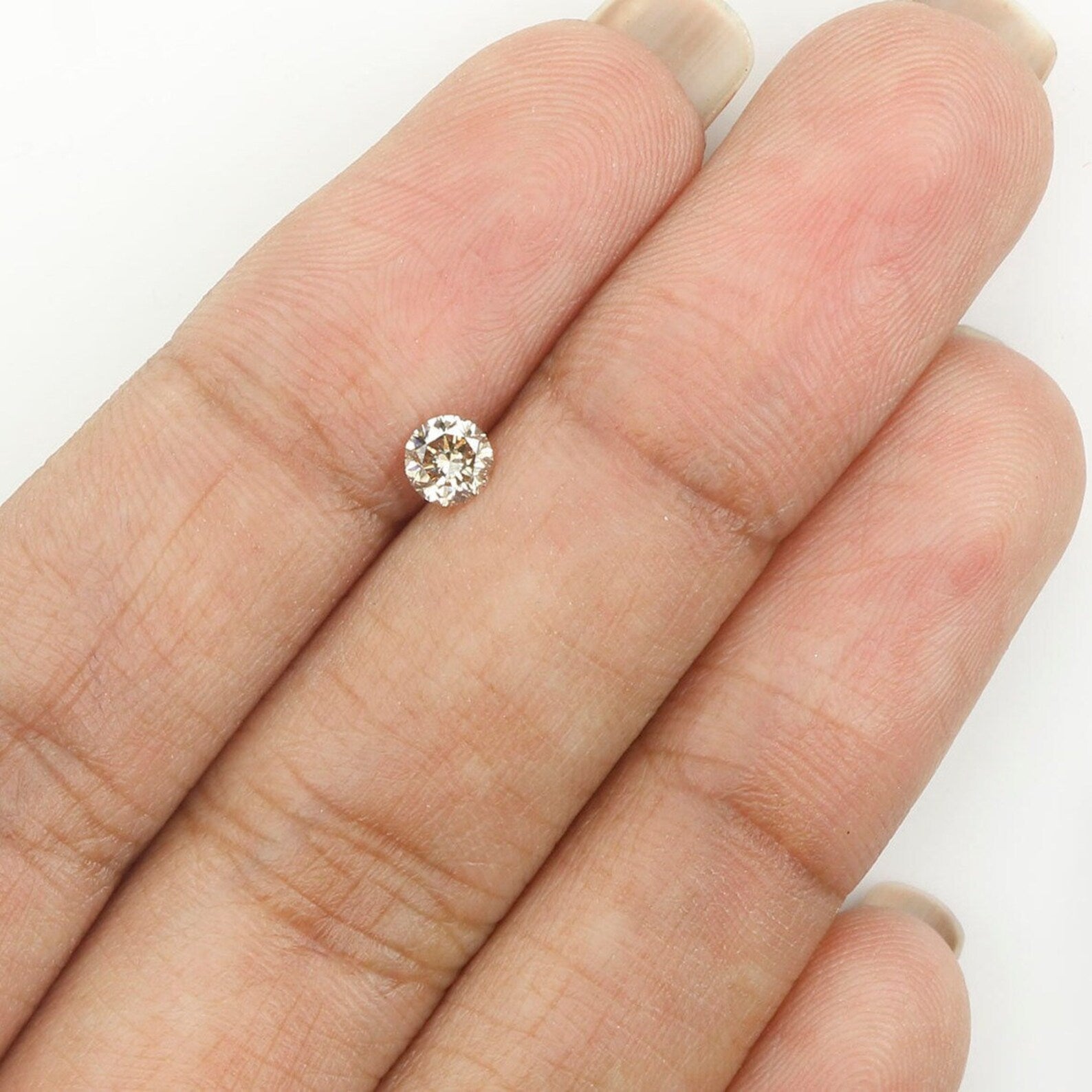 0.26 Ct Natural Loose Round Shape Diamond Brown Color Round Cut Diamond 3.95 MM Natural Loose Diamond Round Brilliant Cut Diamond NQ1194