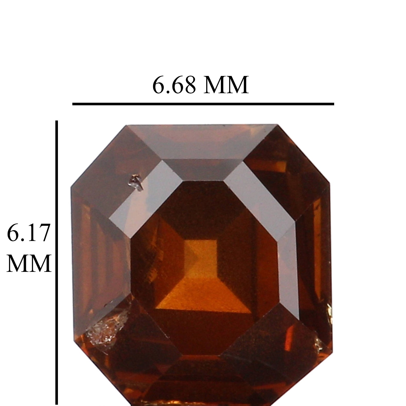 GIA Certified Natural Loose Emerald Diamond 1.59 CT Loose Natural Fancy Dark Orangy Brown Even 6.70 MM For Custom Engagement Ring L2468