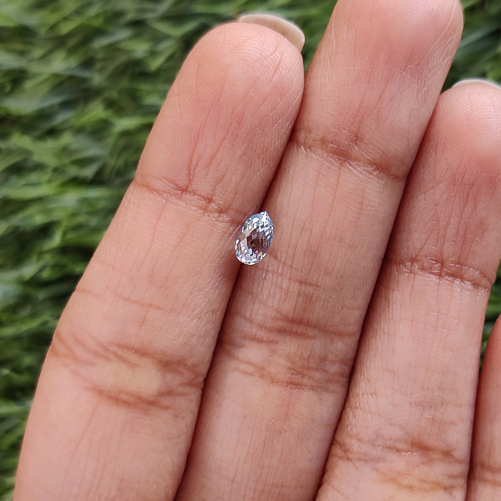 0.69 CT Lab Grown Briolette Cut Diamond Blue Color VS Clarity Diamond Lab Grown CVD Diamond Lab Created Drop Rose Cut Diamond L3495