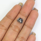 Natural Loose Shield Diamond, Salt And Pepper Shield Diamond, Natural Loose Diamond, Shield Rose Cut Diamond, 1.77 CT Shield Shape L2870