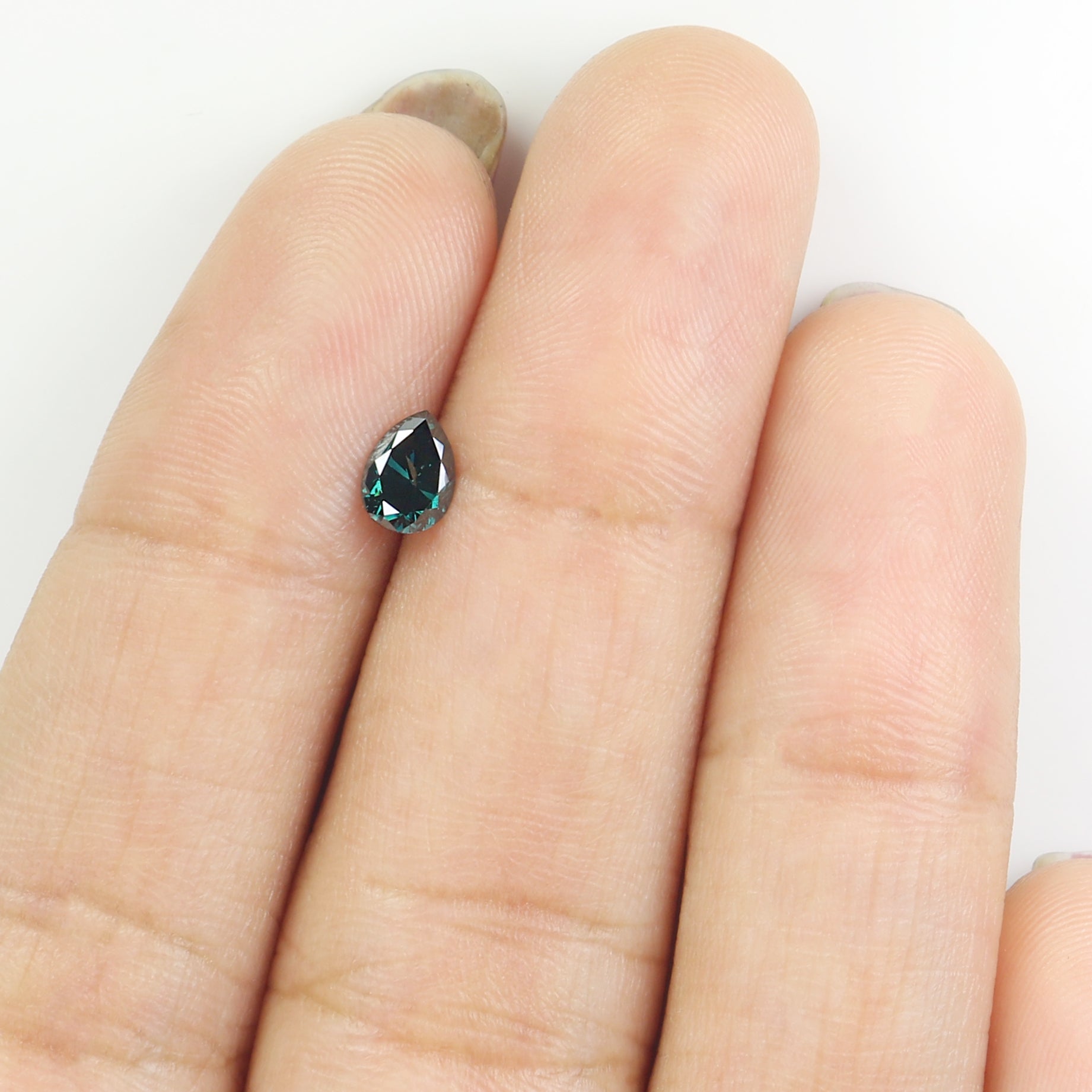 0.40 CT Natural Loose Pear Shape Diamond Blue Color Pear Cut Diamond 5.50 MM Natural Blue Color Diamond Pear Brilliant Cut Diamond LQ924