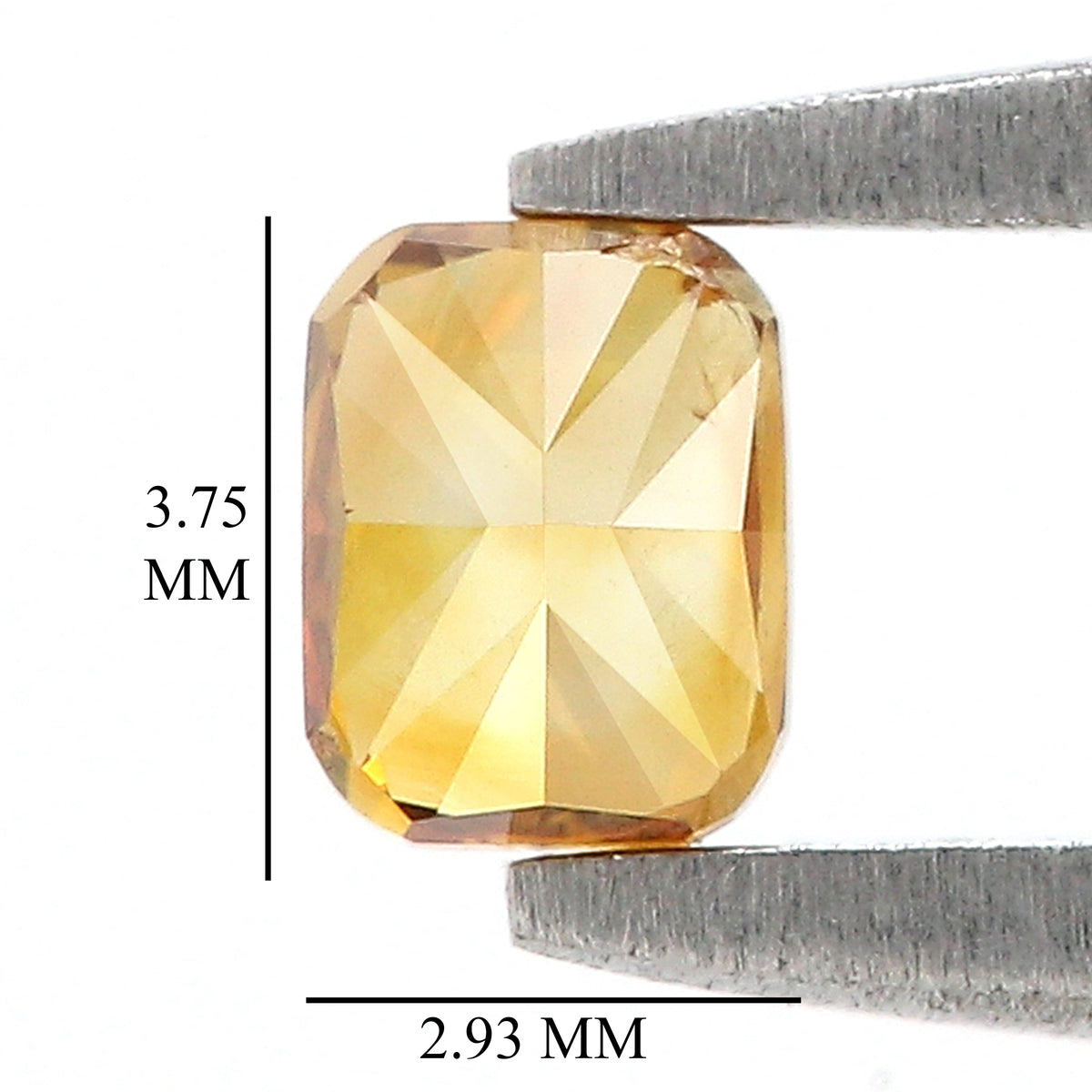 Natural Cushion Diamond 0.26 CT Loose Brilliant Cut Fancy Brown Color Stone 3.75 MM Cushion Rustic Diamond For Custom Engagement Ring L3700