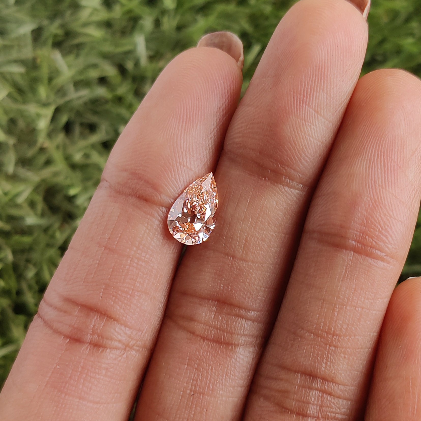 1.50 CT IGI Certified Pear Old European Cut Diamond Fancy Vivid Pink Color VS2 Clarity Lab Grown Diamond Lab Created Lab Diamond L3669