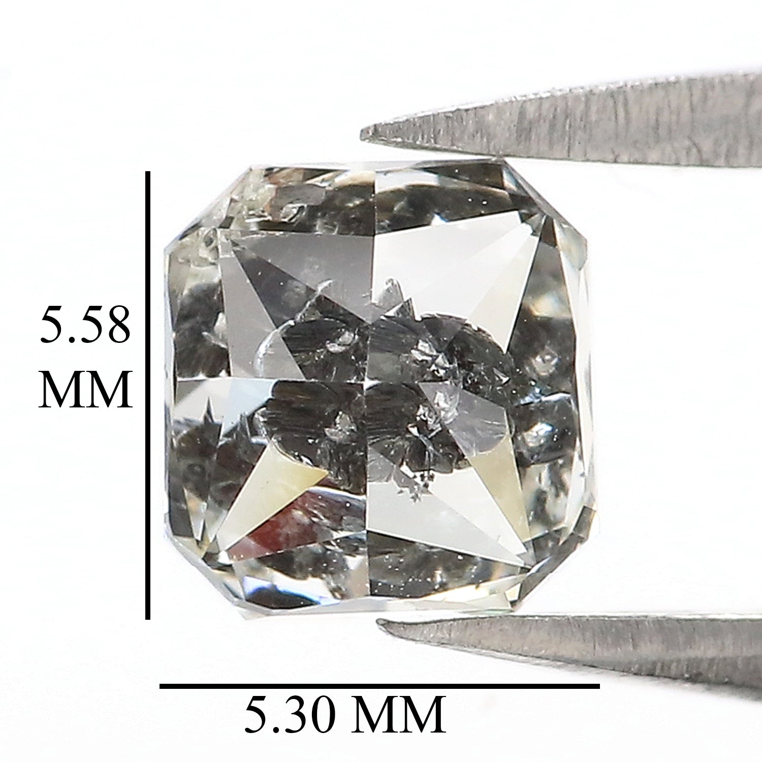 Natural Radiant White -G Diamond 1.03 CT Loose Brilliant Cut White -G Color Stone 5.60 MM Radiant Diamond For Custom Engagement Ring L3636